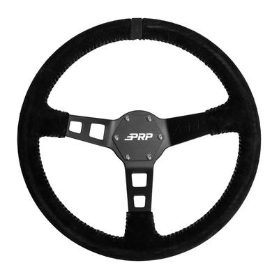 PRP Deep Dish Suede Steering Wheel (Black) - G120
